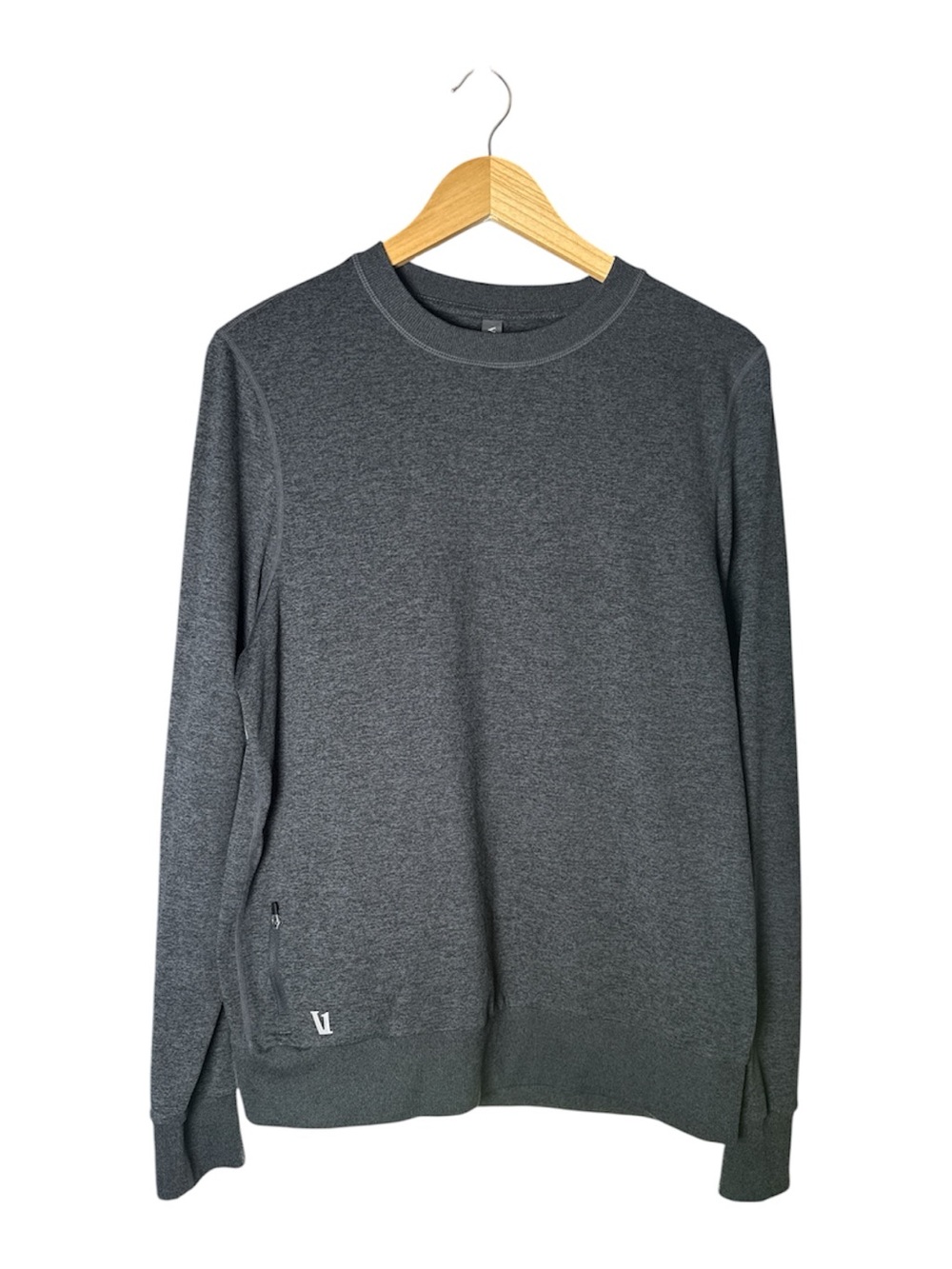 Vuori Ponto Performance Crew DreamKnit Sweatshirt Men’s Medium Charcoal Gray - Picture 3 of 8
